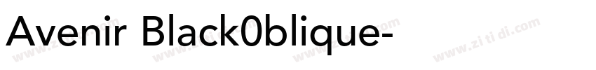 Avenir Black0blique字体转换